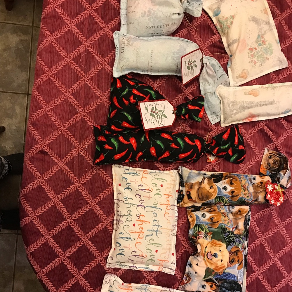 Rice filled heating pads